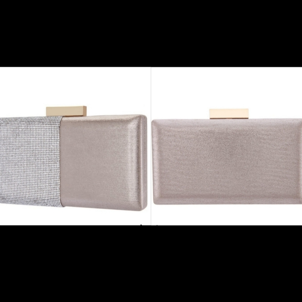 Like New Nina Dress Purse/Clutch with Gold Link Strap